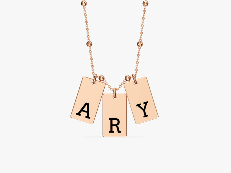 Initial Tag Necklace