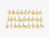 Initial Letter Birthstone Charm Necklace
