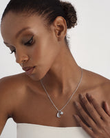Initial Letter Birthstone Charm Necklace