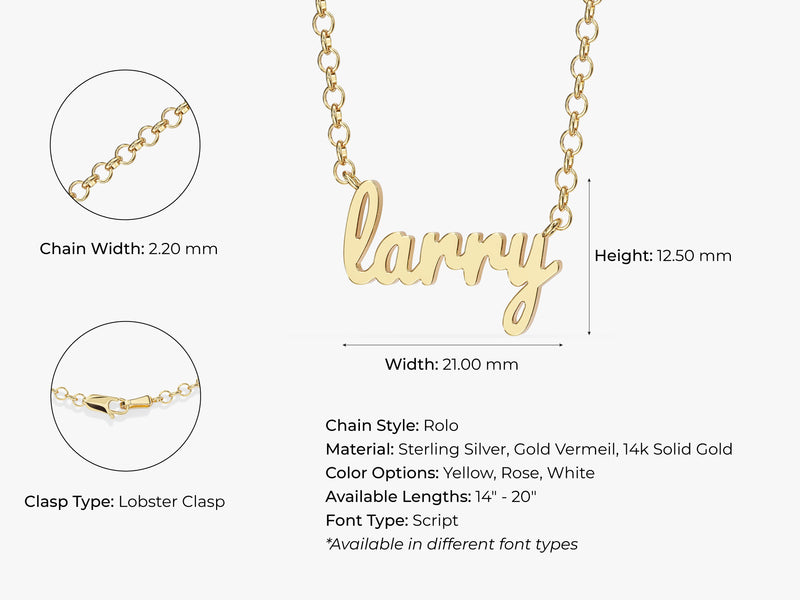 Rolo Chain Name Necklace