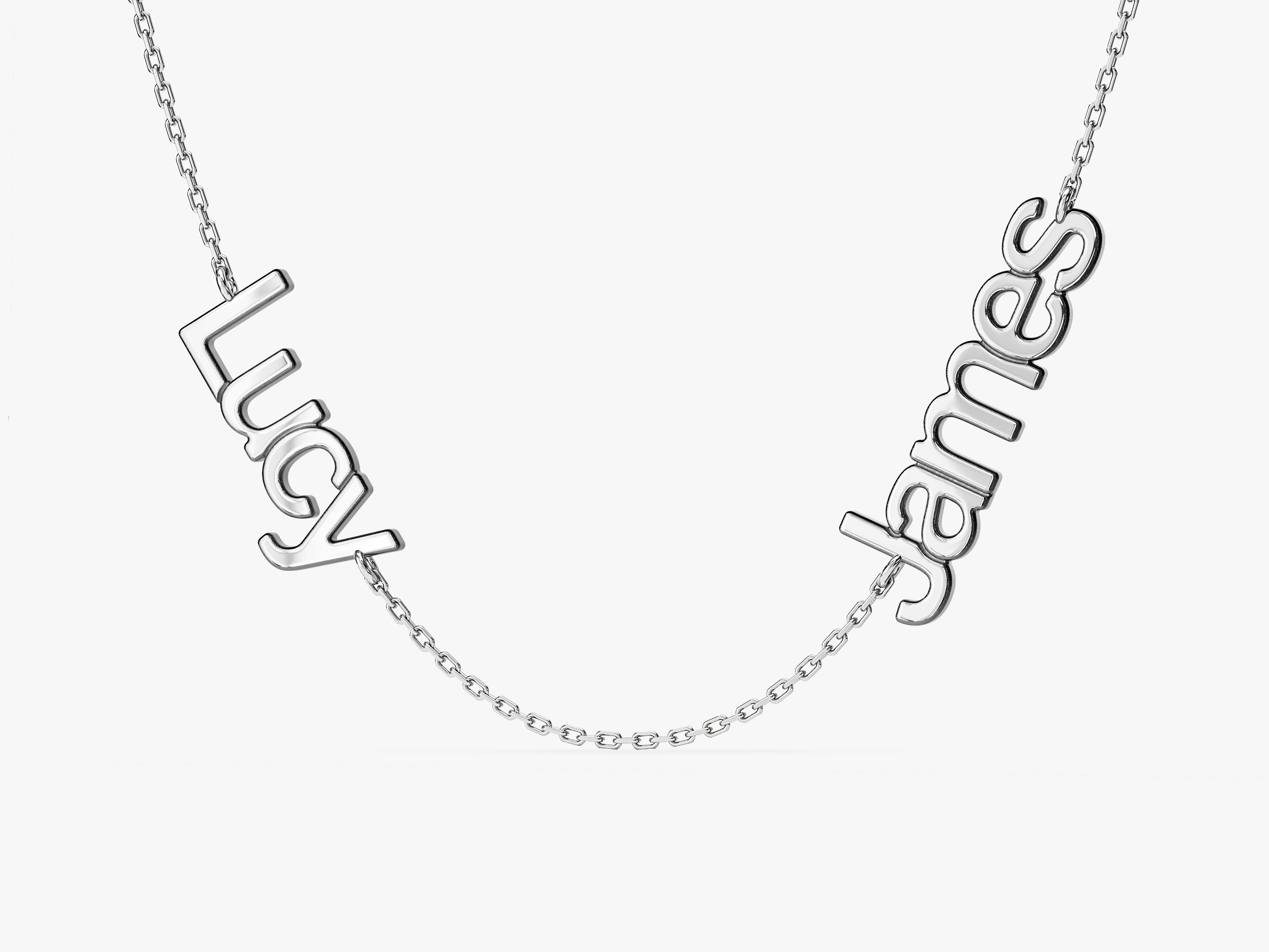 Personalized silver name necklace jewelry