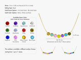 Bezel Set Round Birthstone Family Necklace