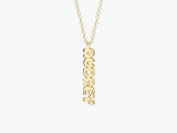 Vertical Bubble Name Necklace