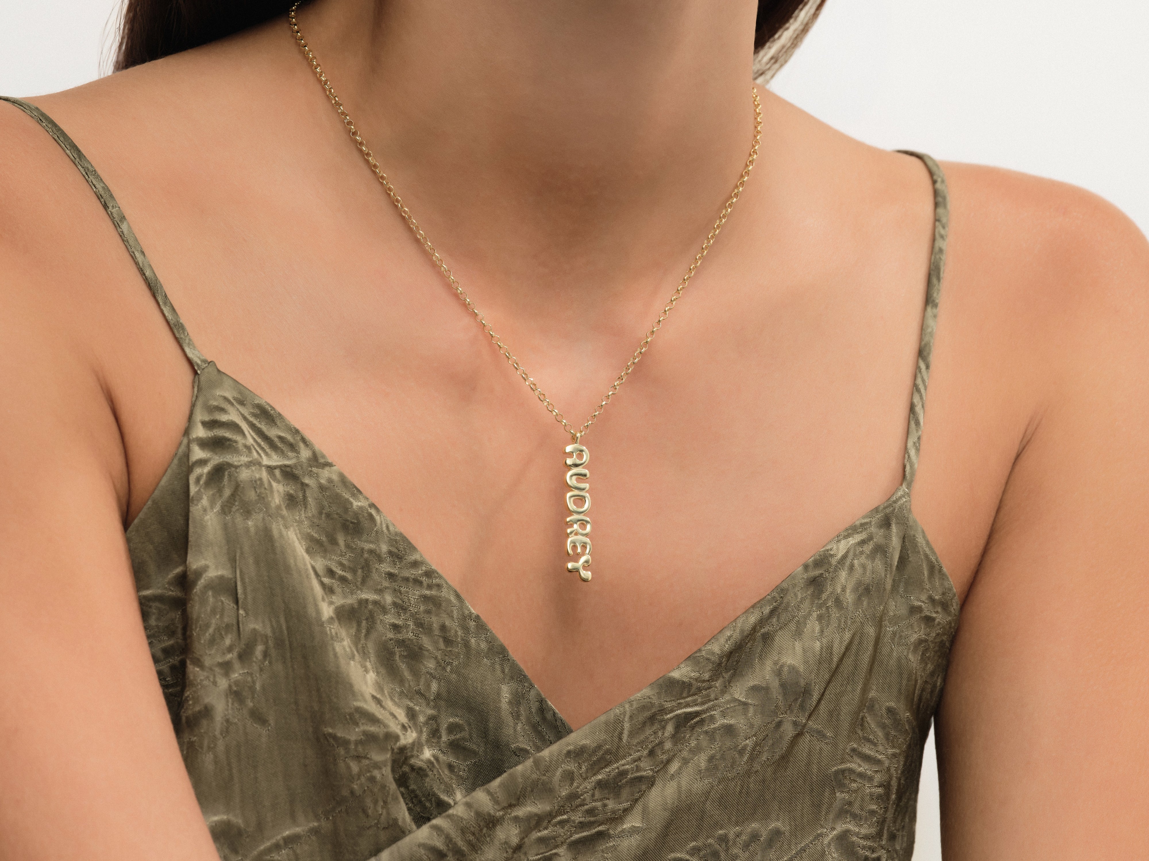 Gold name necklace "AUDREY" personalized jewelry