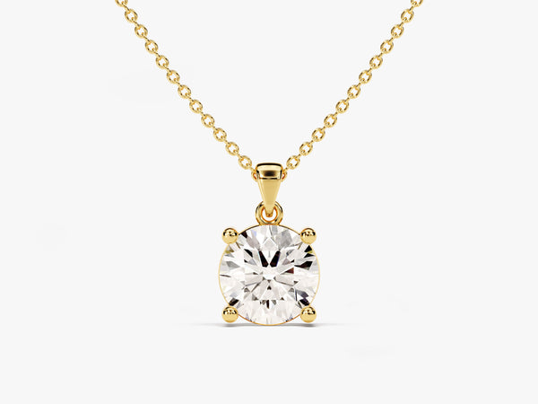 Prong Set Round Cut Solitaire Pendant (1.00 CT)