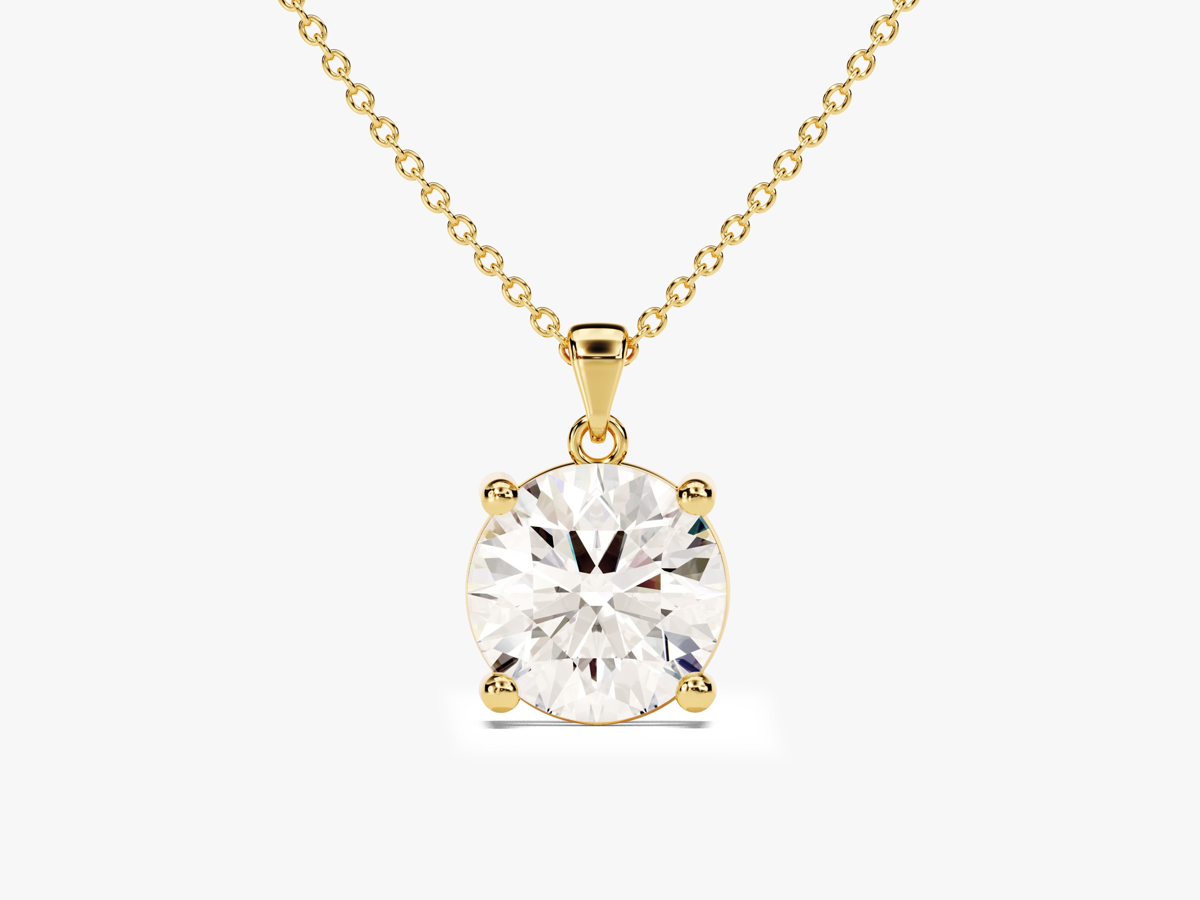 Gold diamond pendant necklace, fine jewelry, luxury gift