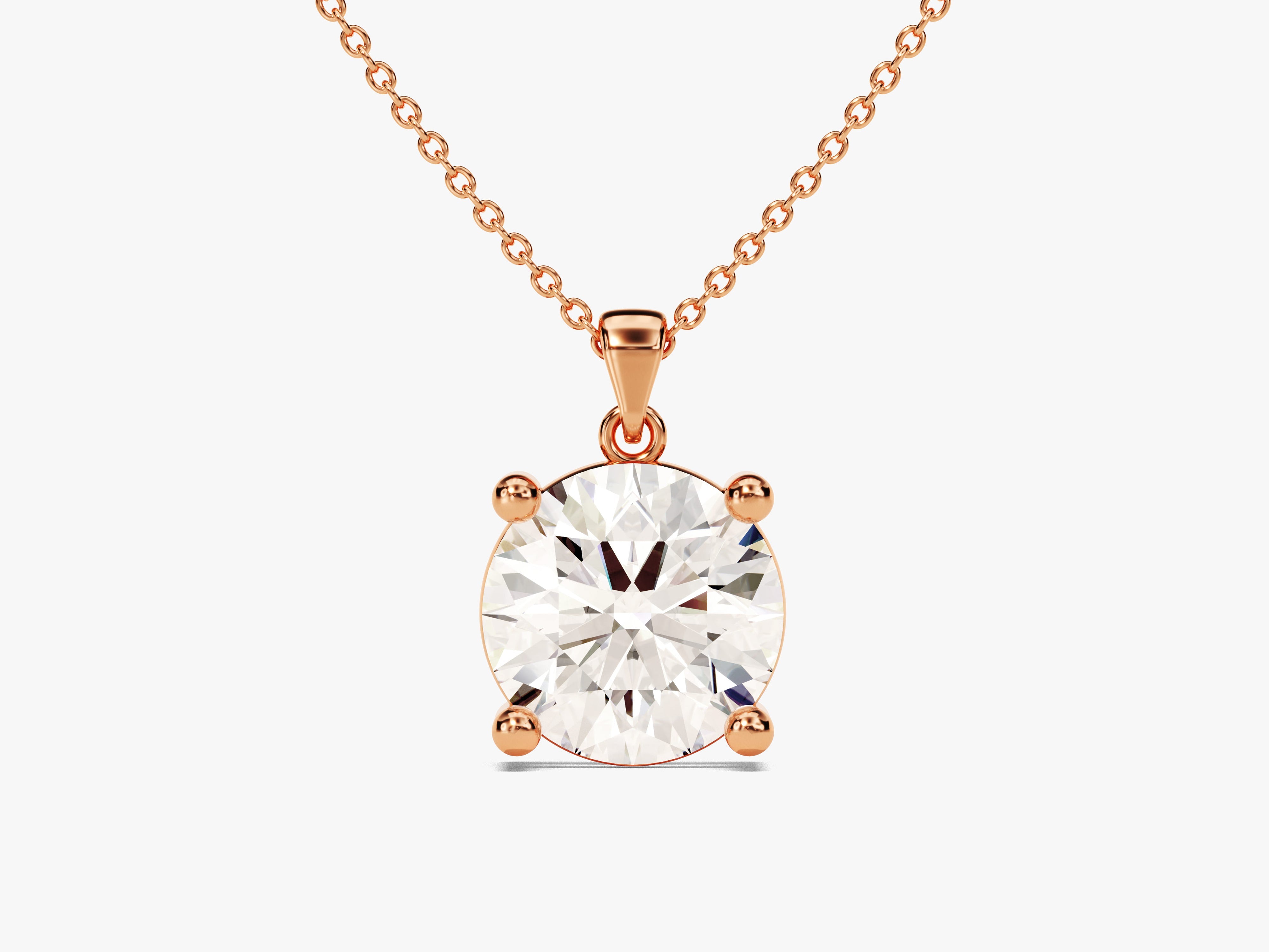 Rose gold diamond pendant necklace for jewelry lovers