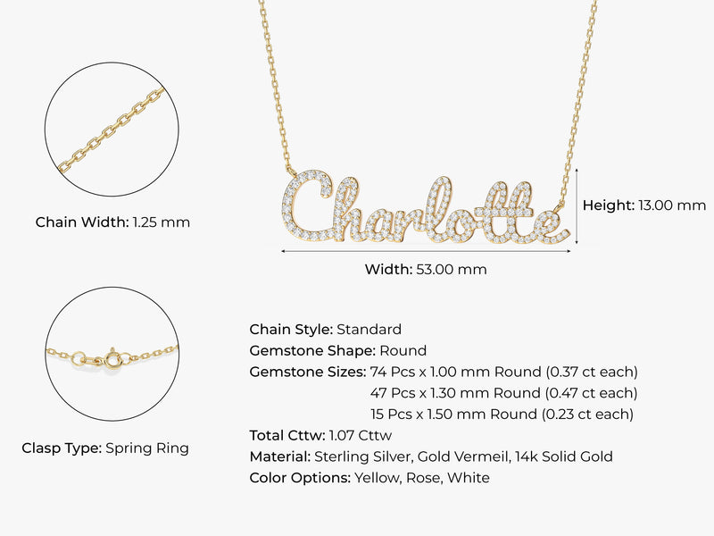 Pave Name Necklace