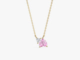 Pink Double Heart Necklace
