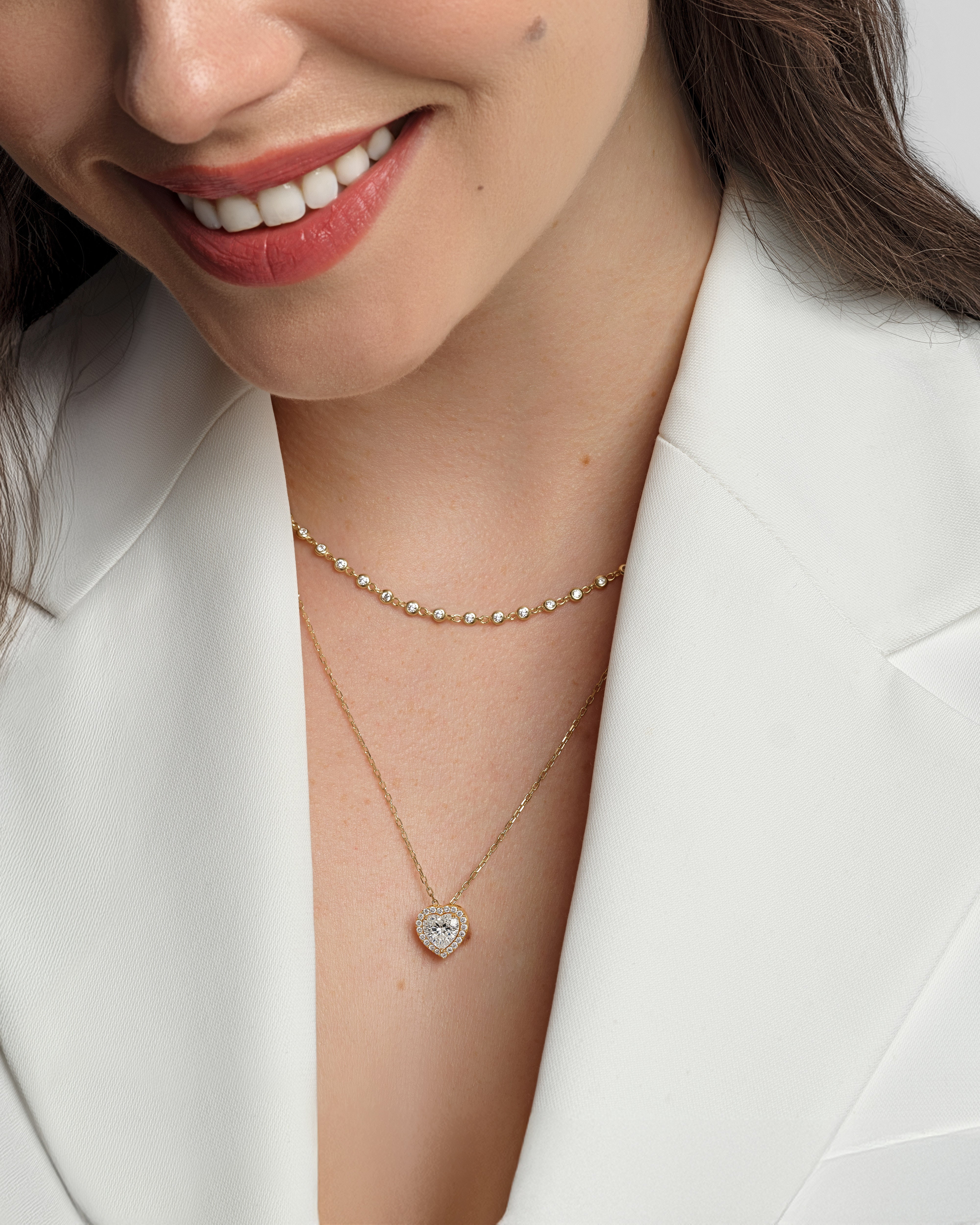 Halo Heart Necklace