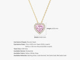 Halo Pink Heart Necklace