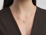 Heart Charm with Station Necklace