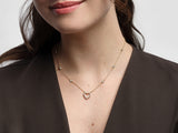 Heart Charm with Station Necklace