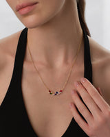 Multi Stone Marquise Birthstone Necklace