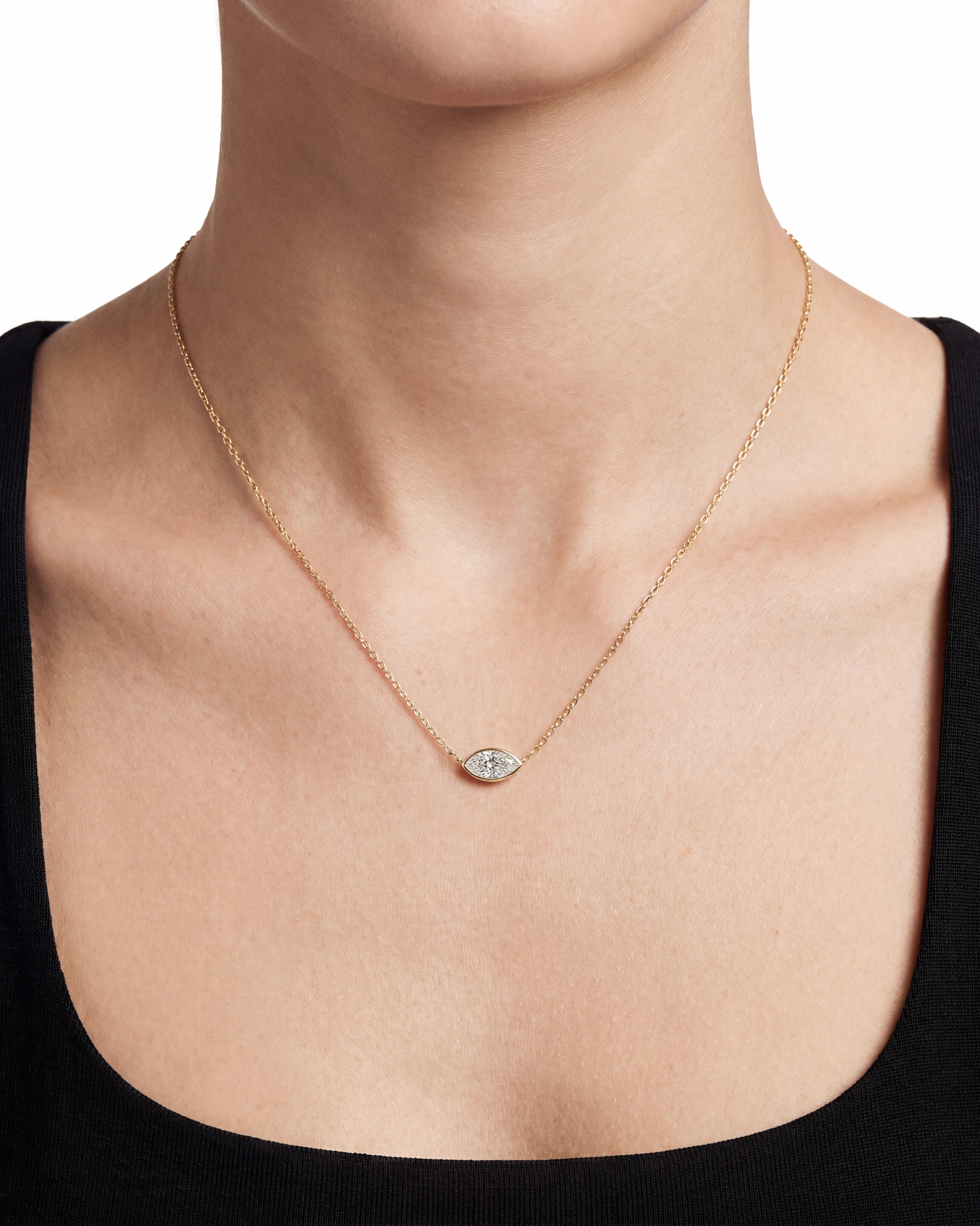 Marquise Bezel Necklace