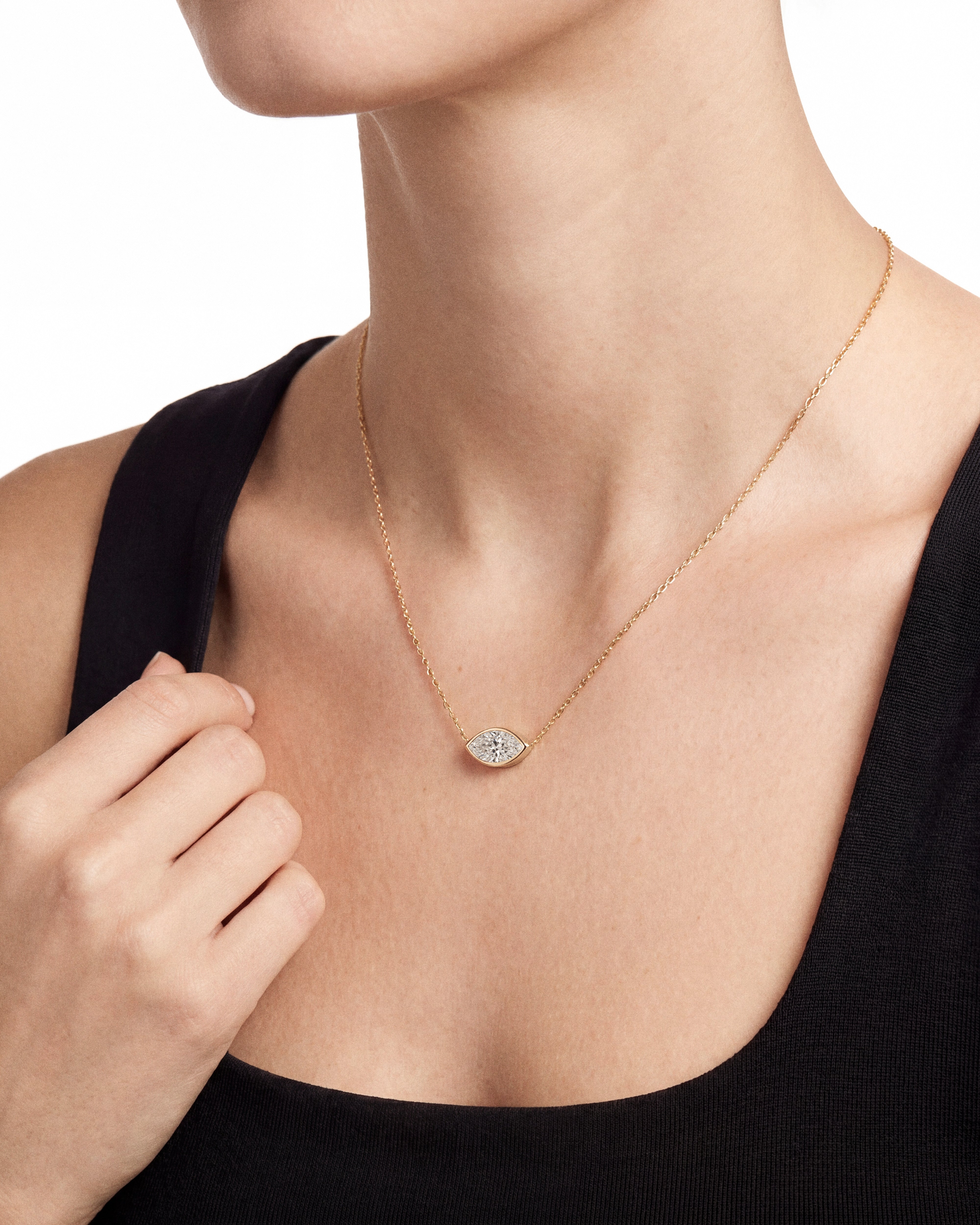 Marquise Bezel Necklace