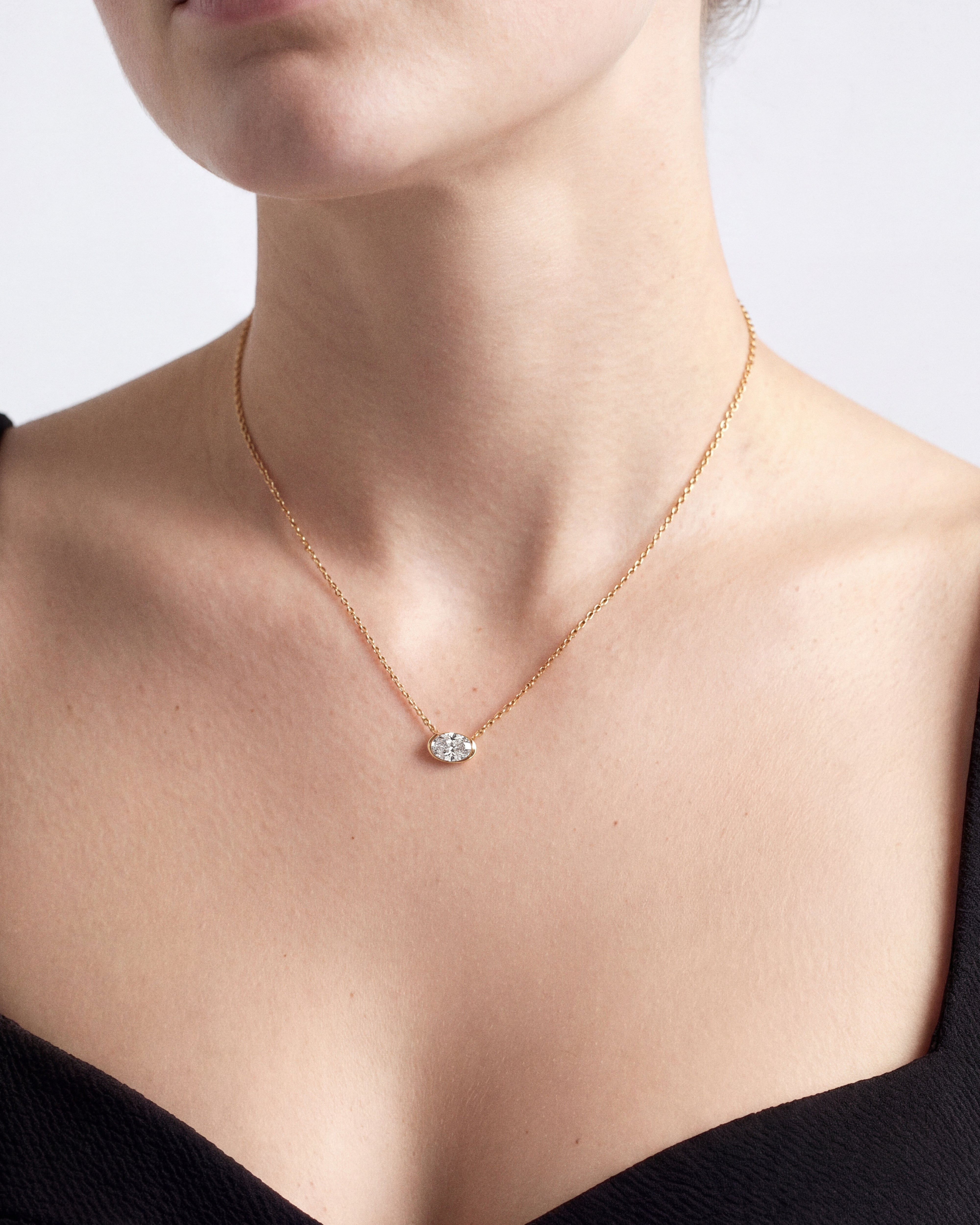 East-West Oval Necklace