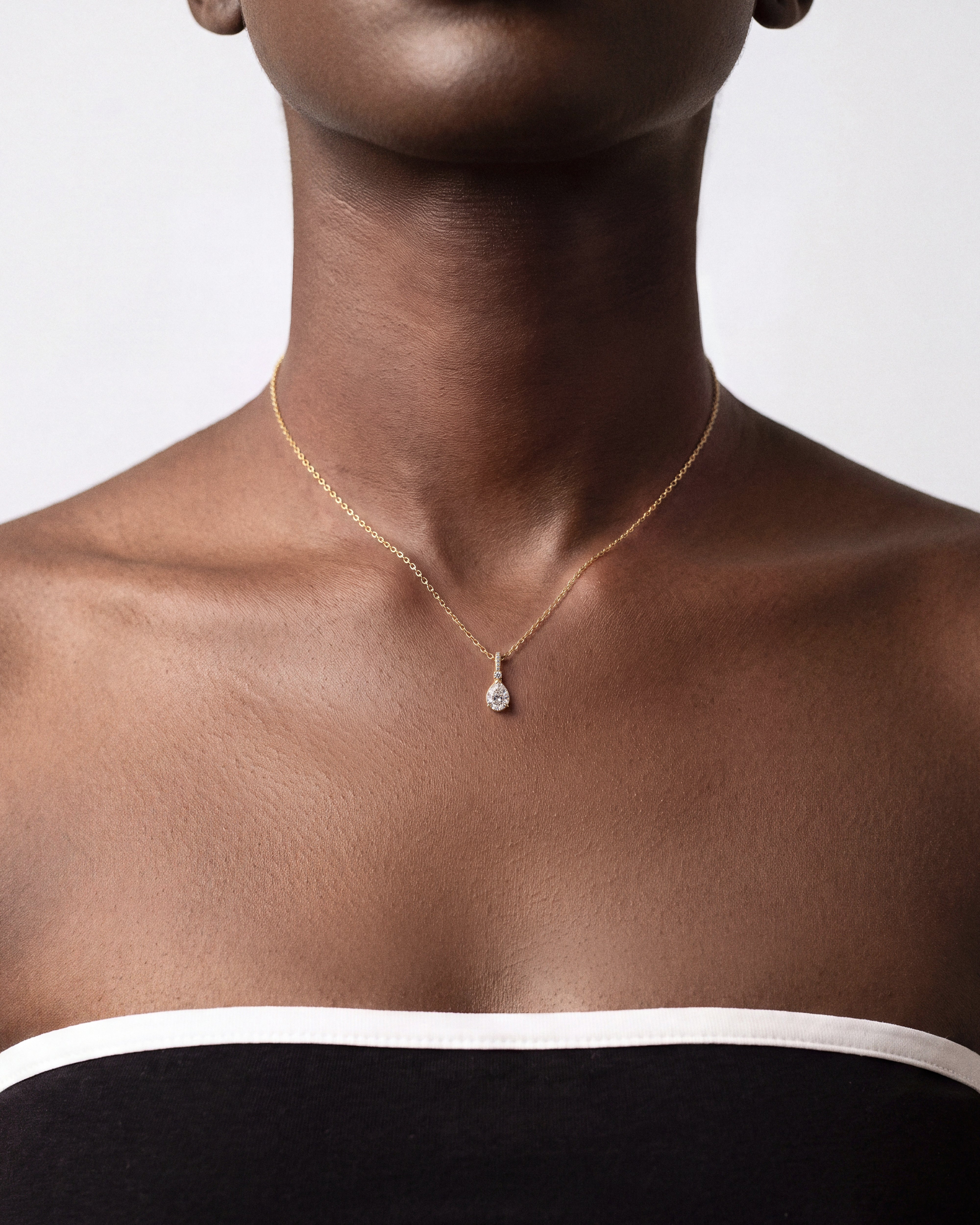 Pear Pave Bail Pendant