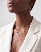 Double Pear Station Necklace