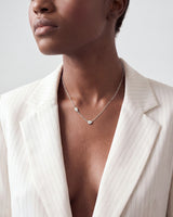 Double Pear Station Necklace