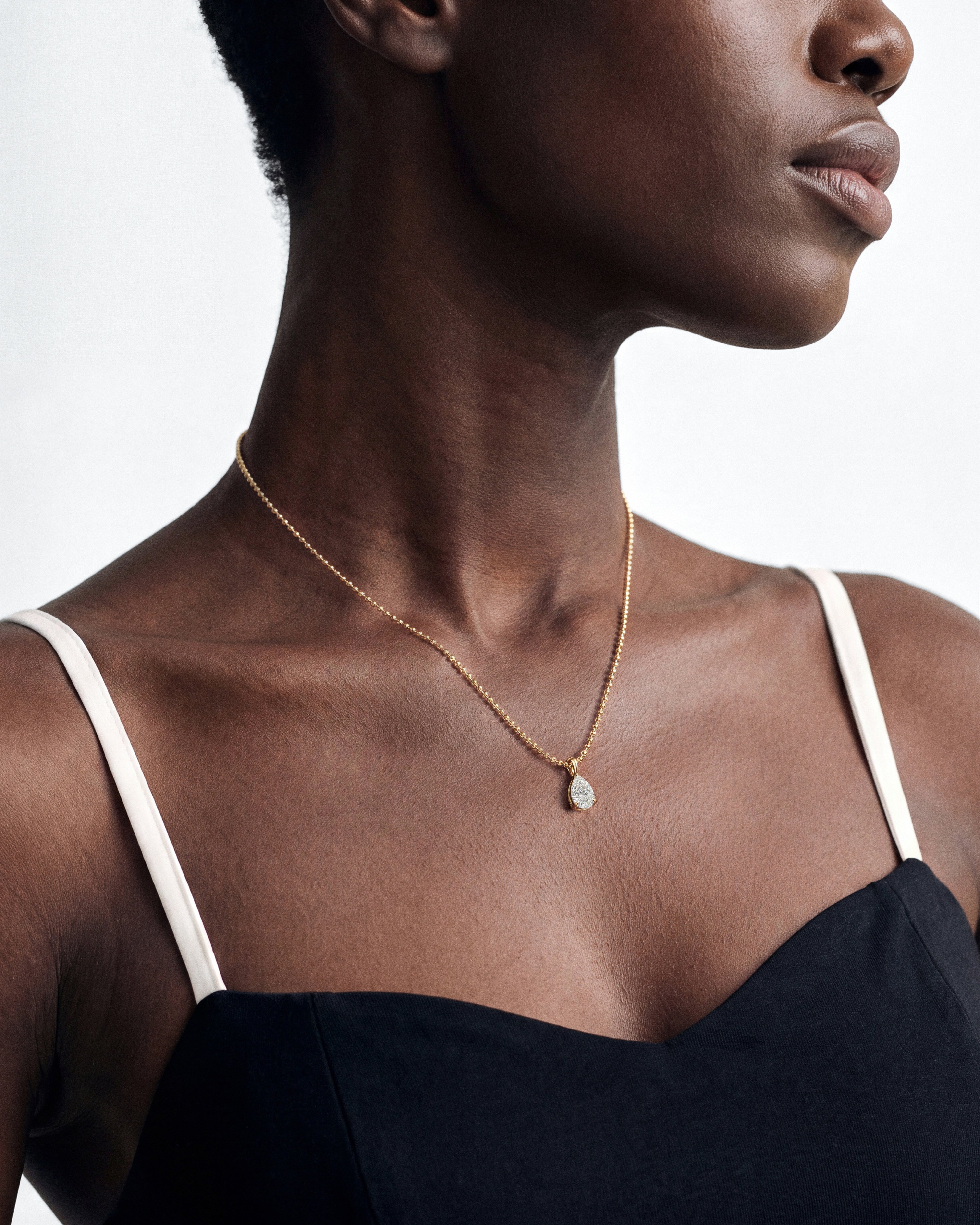 Pear Ball Chain Necklace