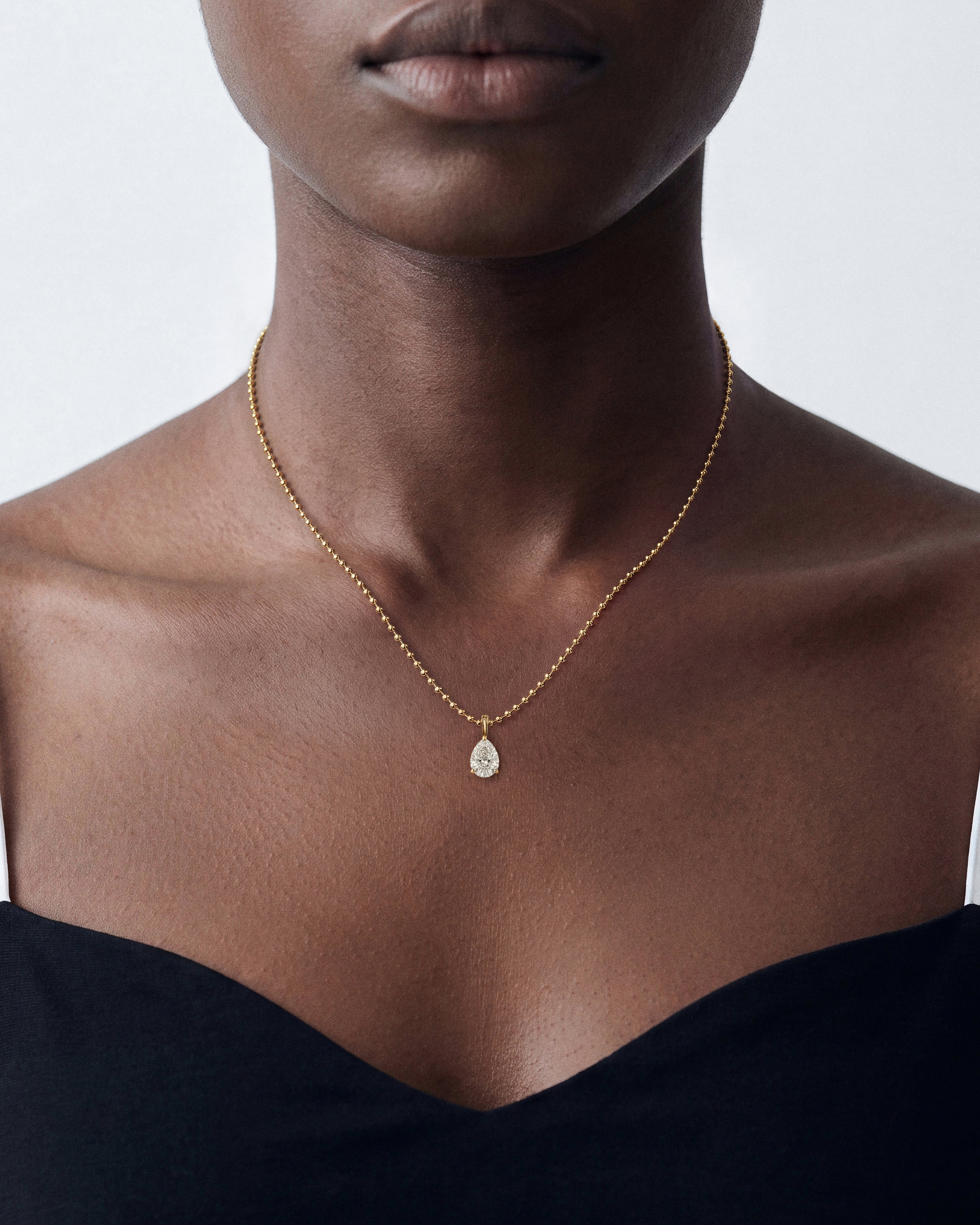 Pear Ball Chain Necklace