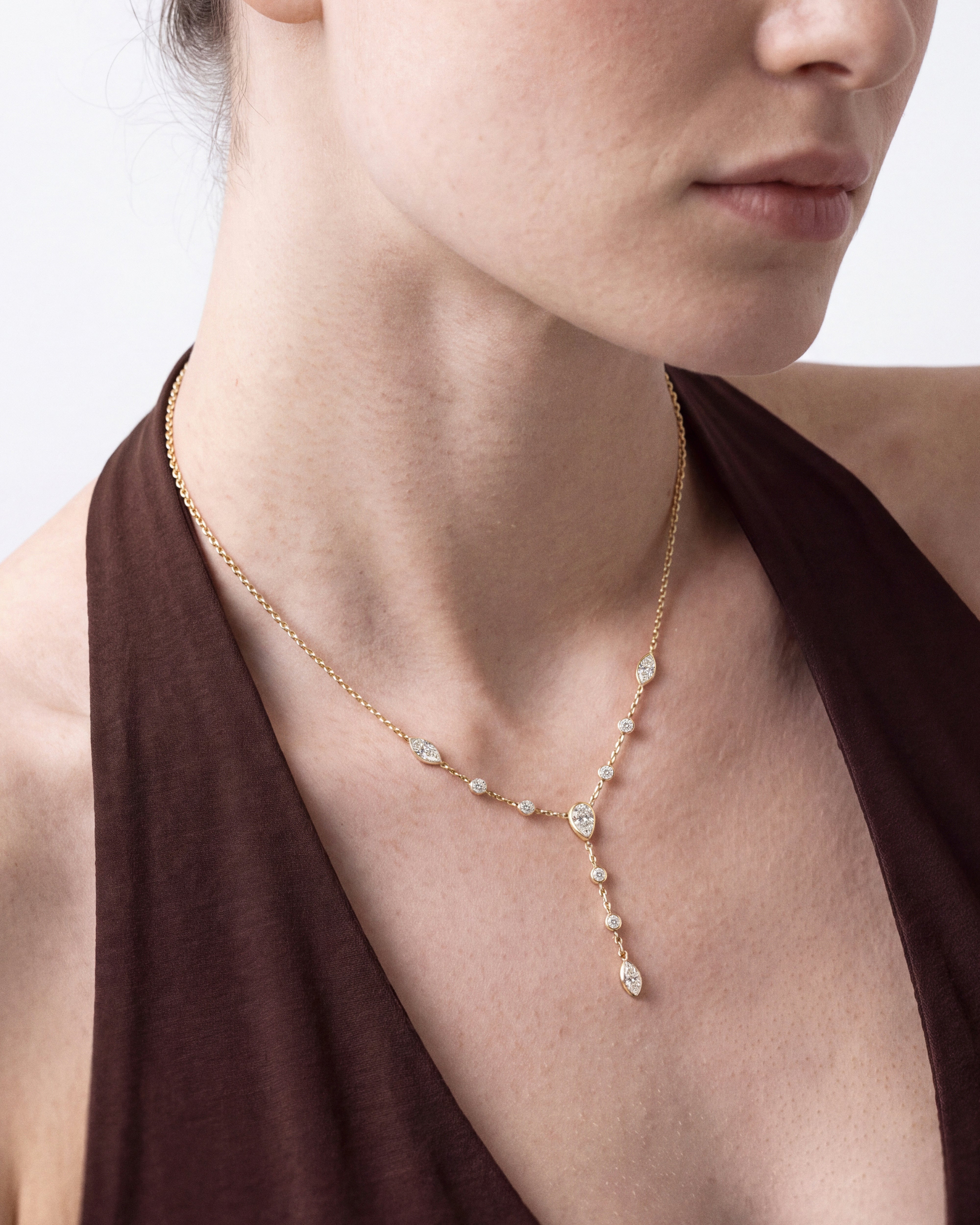 Station Lariat Necklace