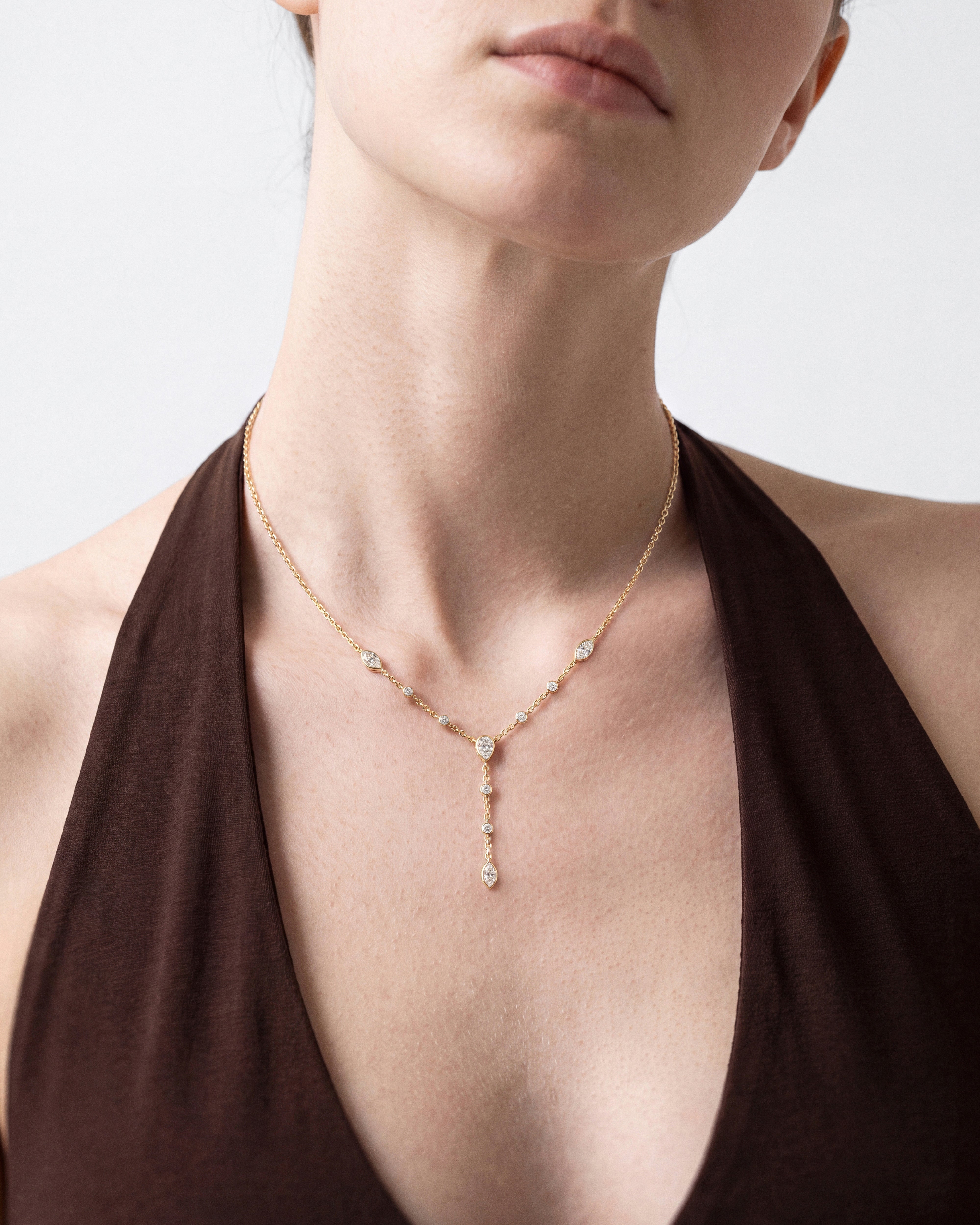 Station Lariat Necklace