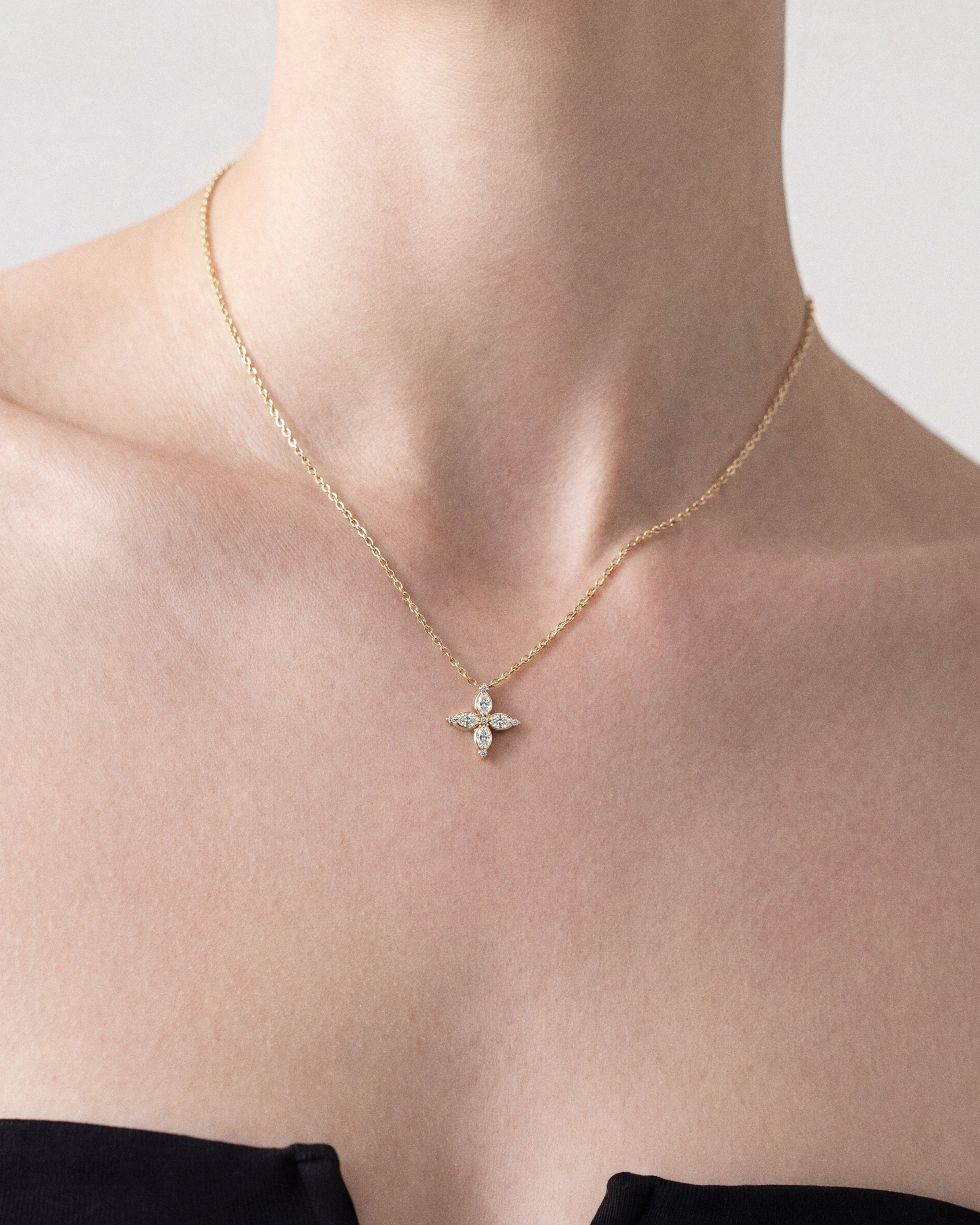 Marquise Flower Necklace