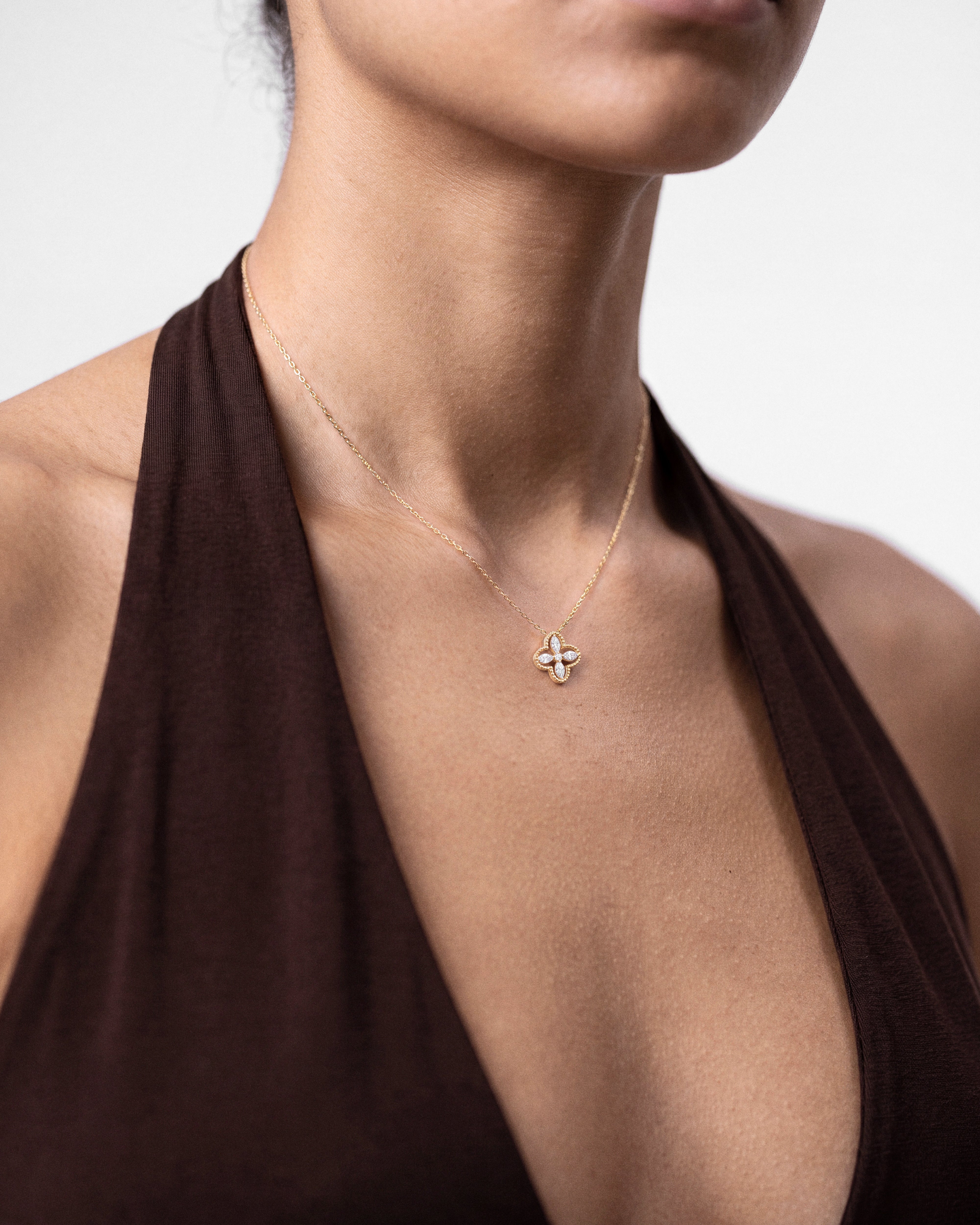 Beaded Clover Necklace