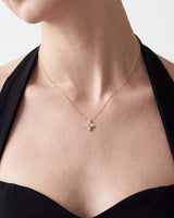 Pave Flower Necklace