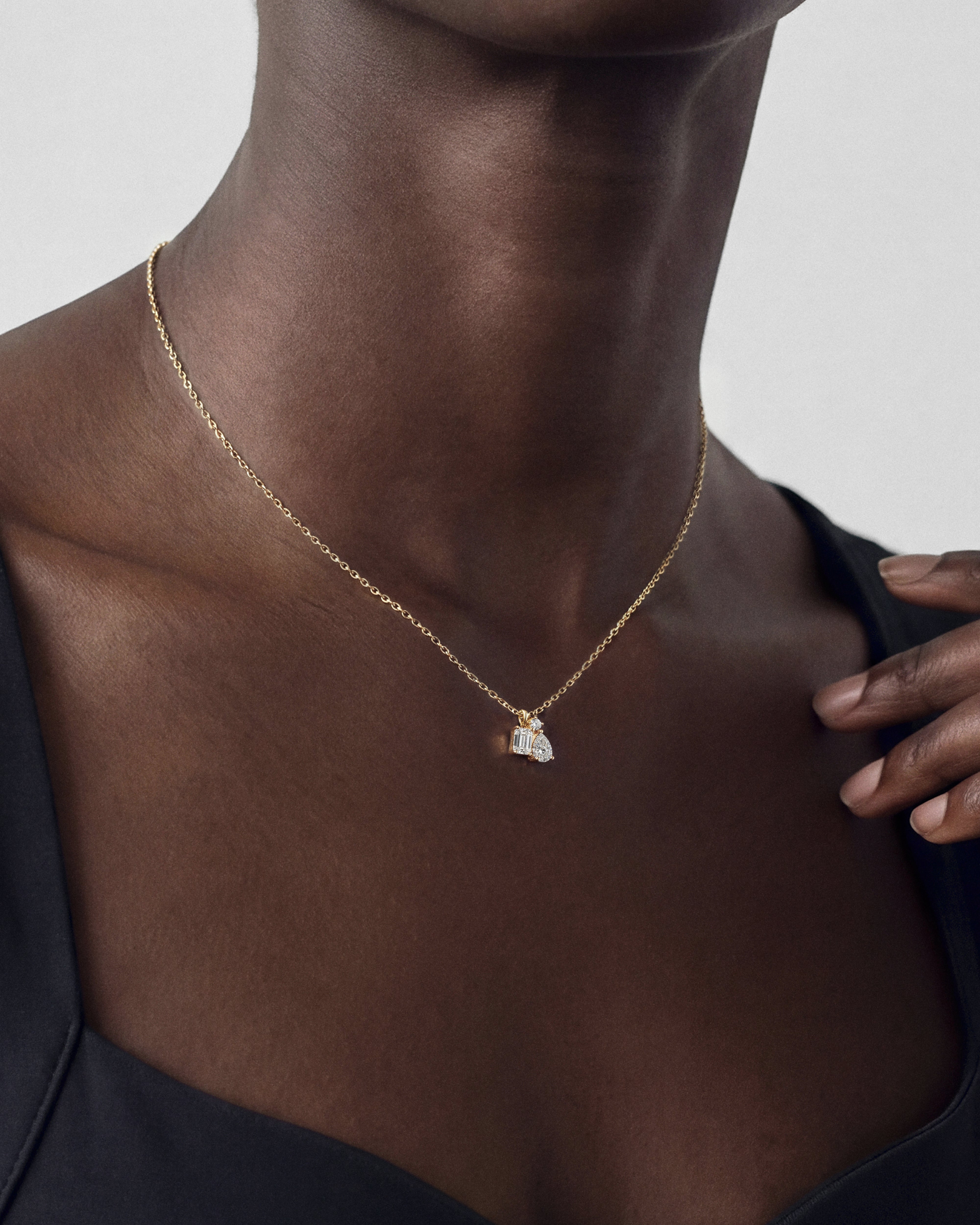 Three-Stone Cluster Pendant