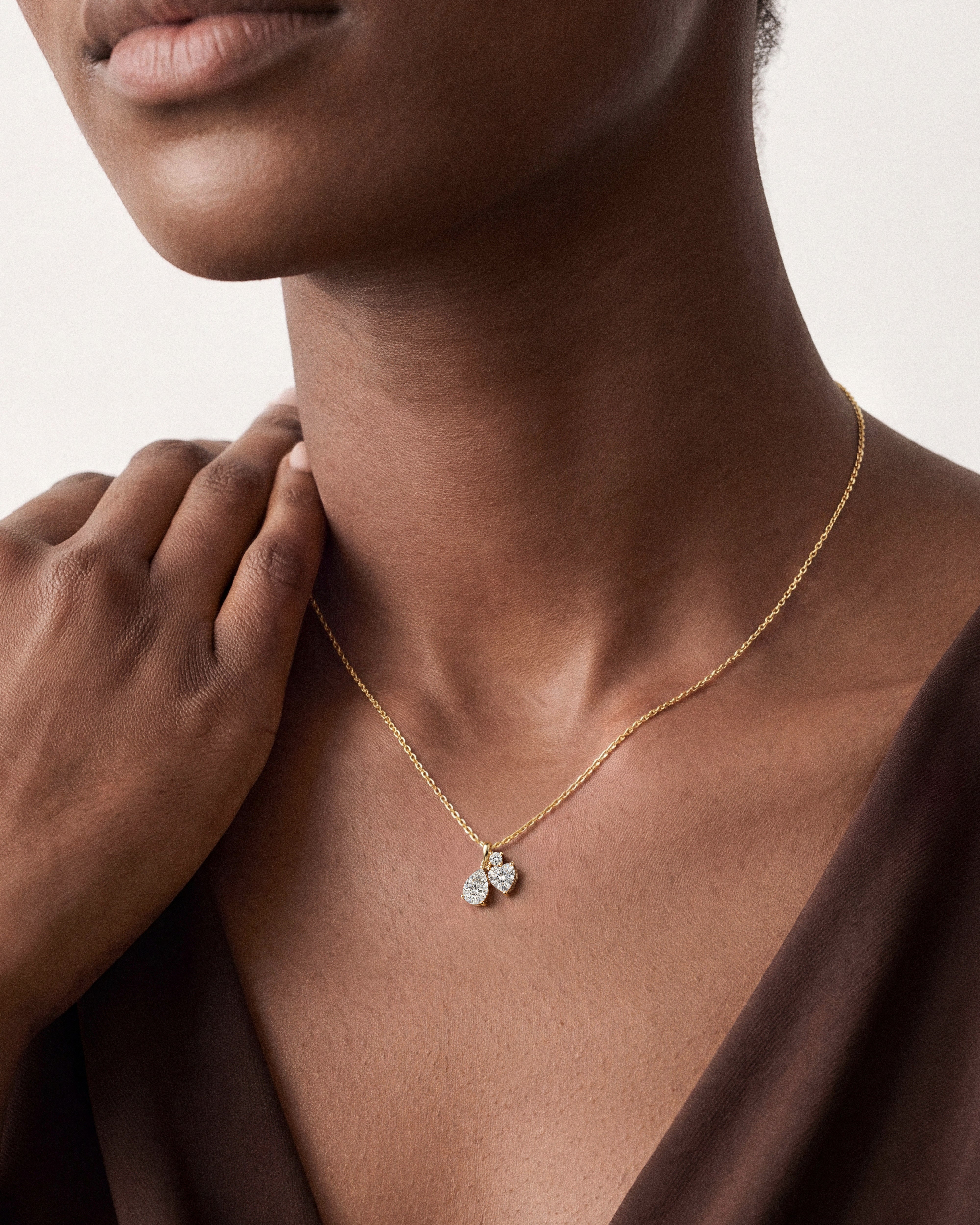 Heart Cluster Pendant Necklace