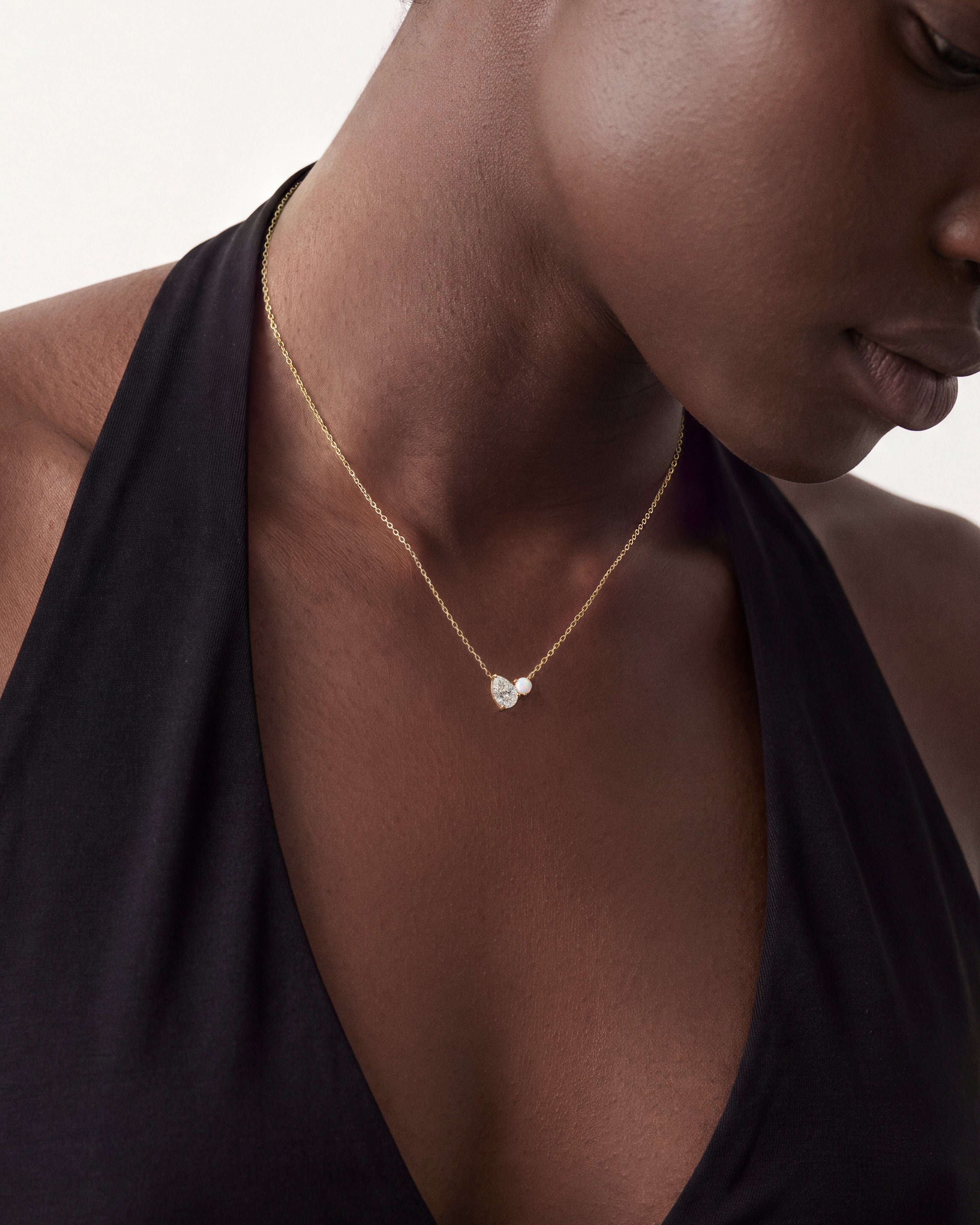 Pear & Opal Necklace