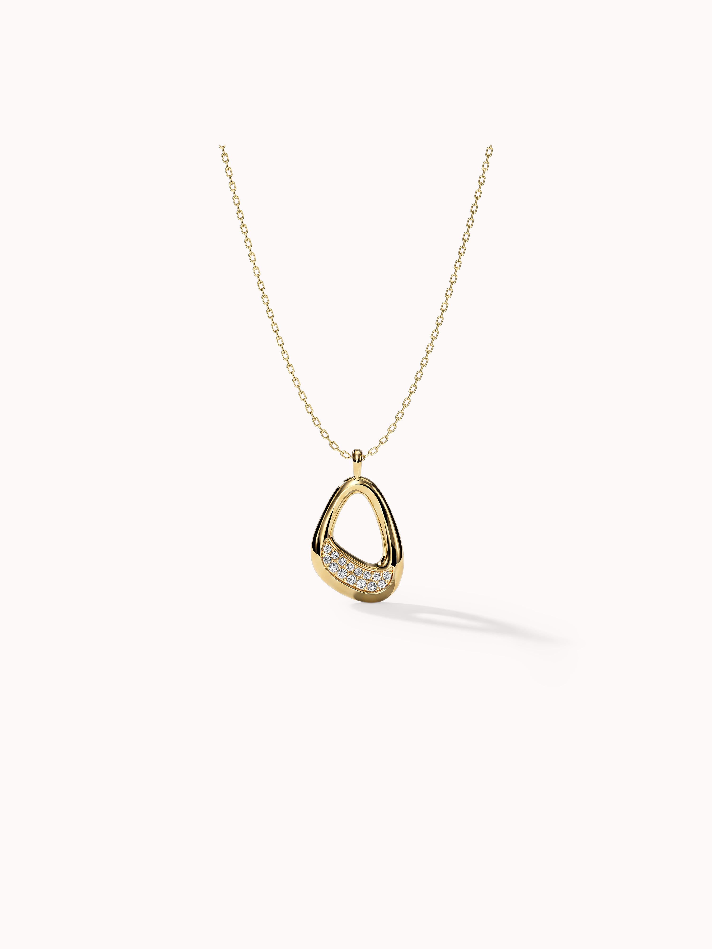 Organically Shaped Frame Necklace