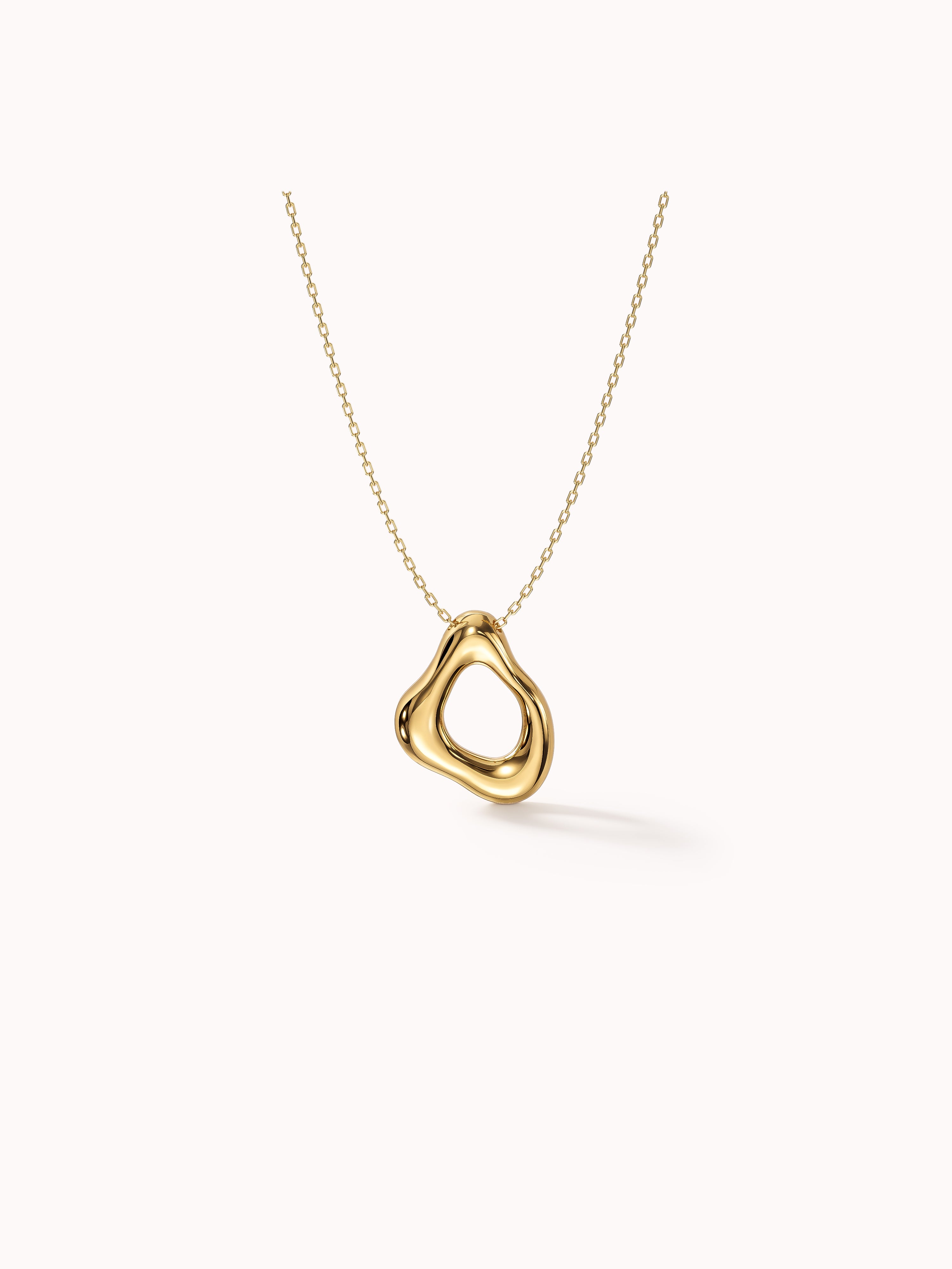 Organically Shaped Open Circle Necklace