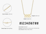 Old English Year Necklace