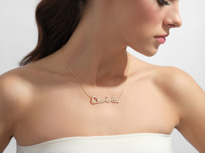 Pave Name Necklace