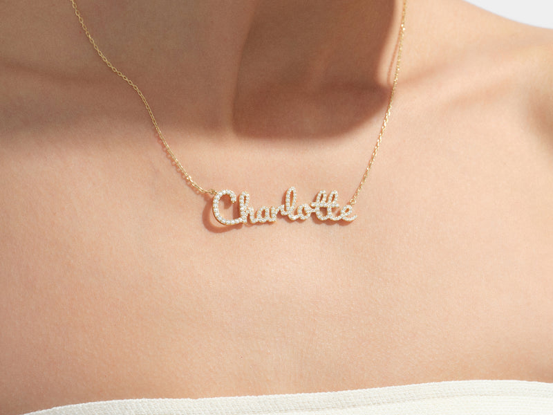 Pave Name Necklace