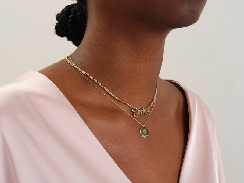 Cuban Chain Bold Name Necklace