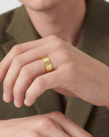 8mm Flat Men's Wedding Band with Ice Matte Finish