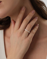 U-Prong Oval Half Eternity Band (0.75 CT TW)