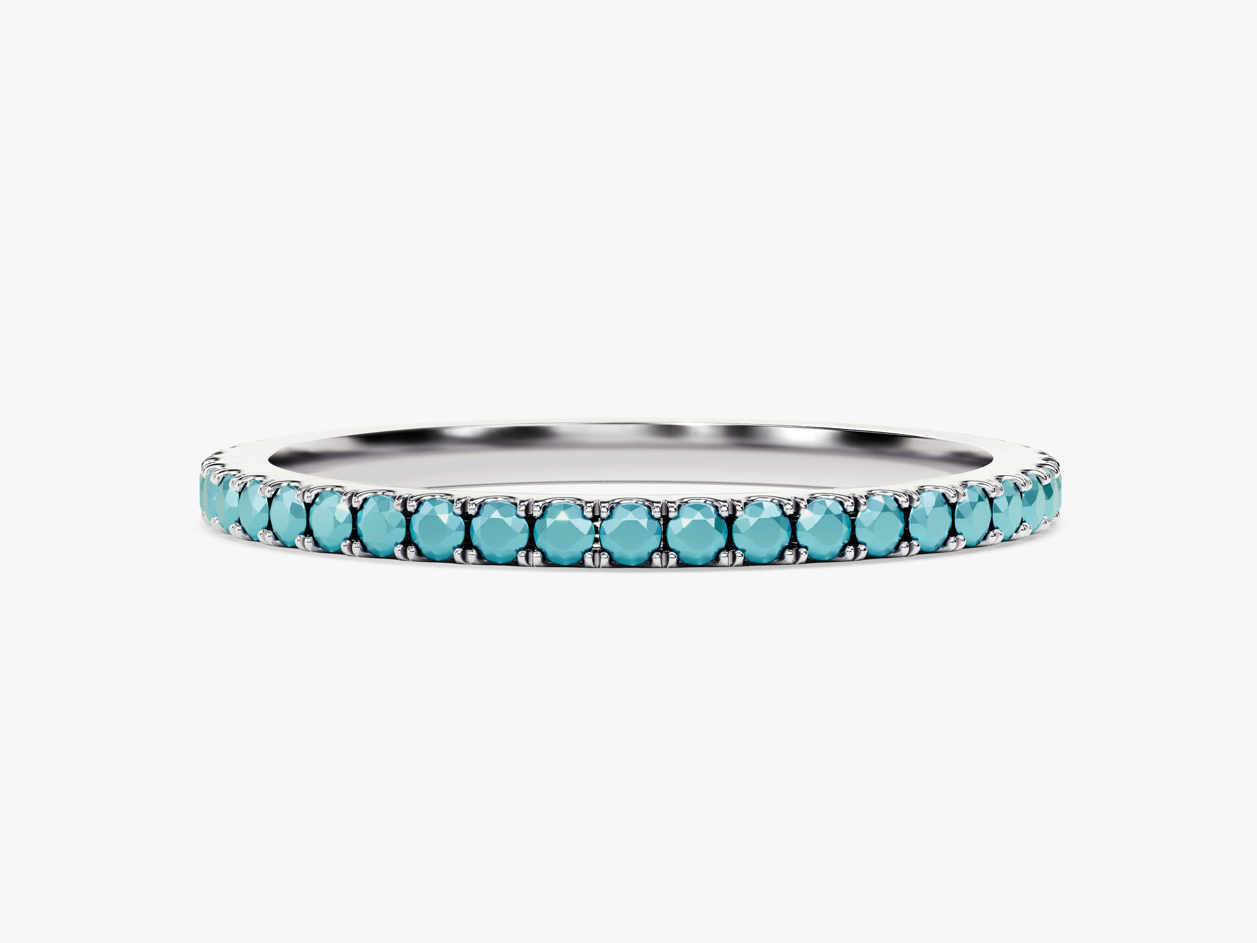 Turquoise eternity ring, fine jewelry, gemstone band