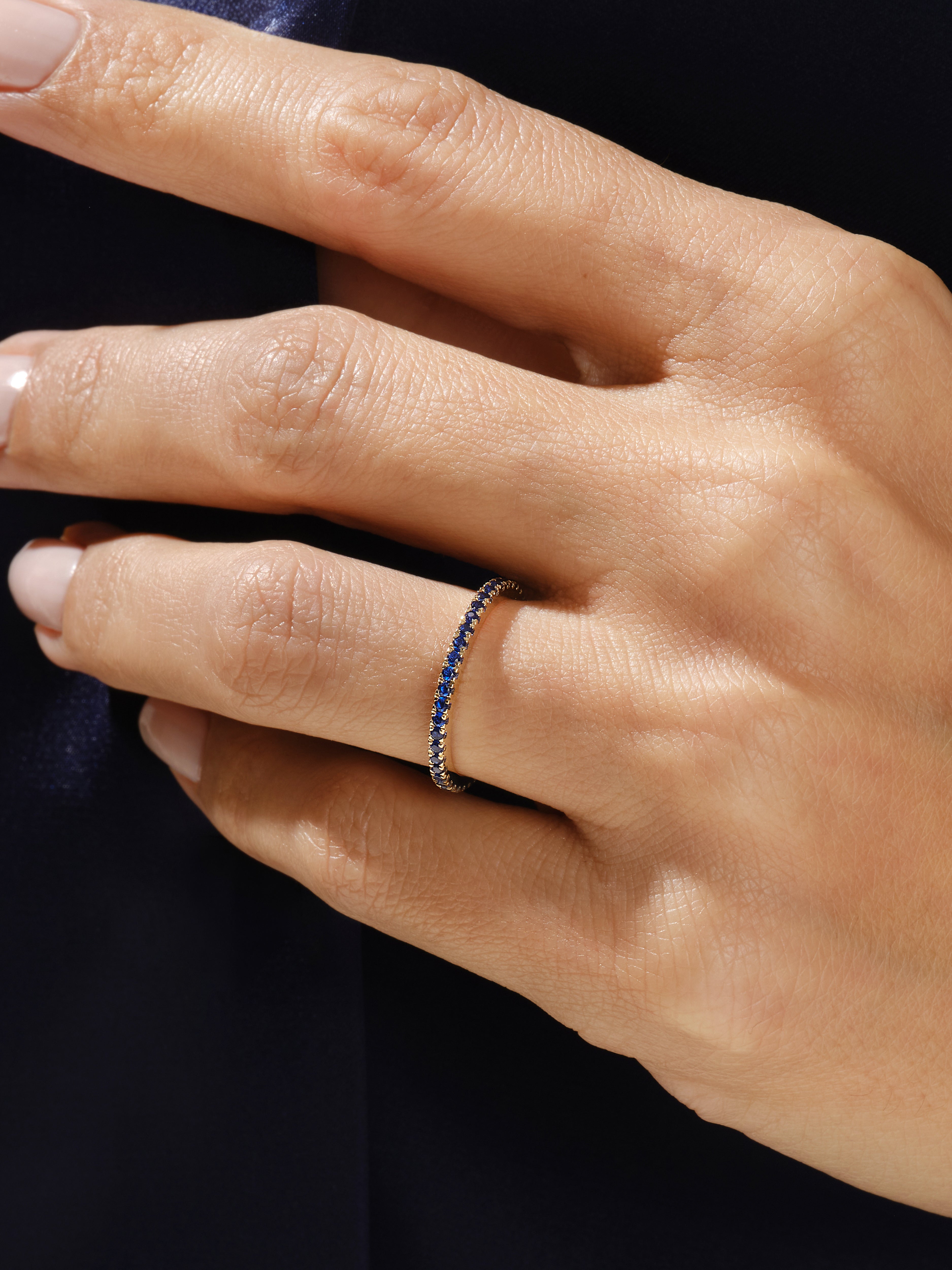 Grandma's Eternity Birthstone Ring in 14k Solid Gold