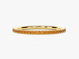 Full Eternity Citrine Birthstone Ring in 14k Solid Gold