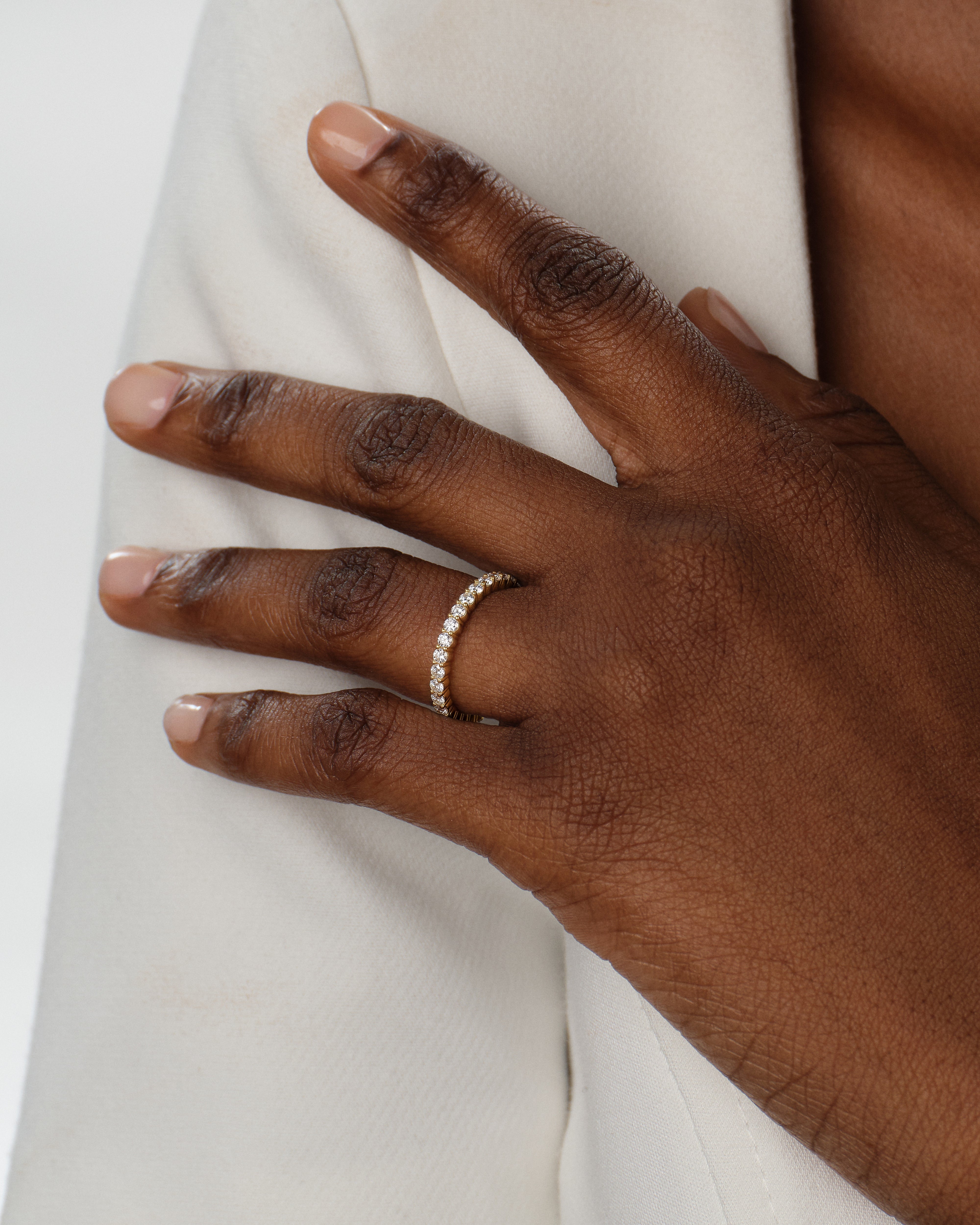 Faceted Half Eternity Band (0.50 CT TW)