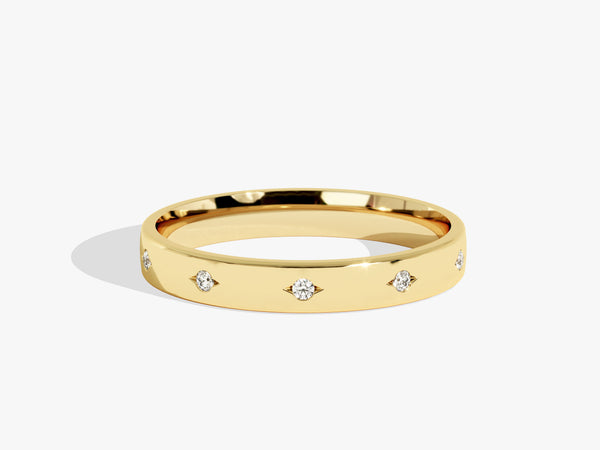 Gold ring with scattered diamonds, jewelry, fine craftsmanship