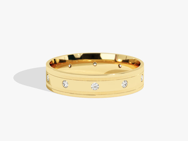 Gold diamond band ring, luxury jewelry, fine craftsmanship