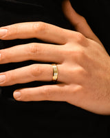 6mm Flush Set Beveled Edge Wedding Band (0.30 CT TW)