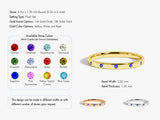 Sapphire Flush Set Ring in 14k Solid Gold